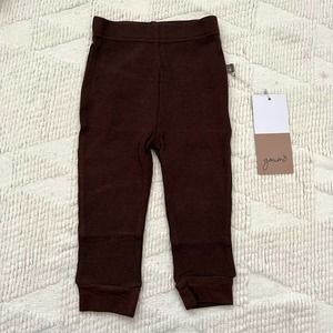 Guomi Brown Waffle Knit Thermal Pants 6-12m NWT